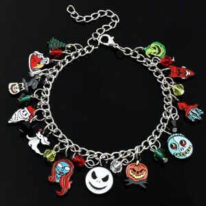 The Nightmare Before Christmas Charm Bracelet – Jack Skellington, Sally & Oogie